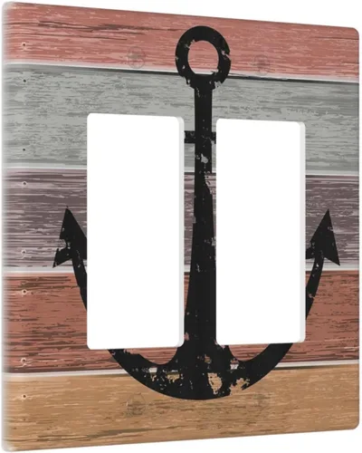 Miniatura 25 de Cubiertas decorativas para placa de interruptor, bandera estadounidense, receptáculo de 1 banda, placa de pared dúplex, cubierta de interruptor