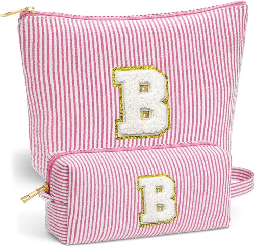 Miniatura 19 de Set de Bolsos de Maquillaje de Viaje - Bolso Inicial de Aseo de Viaje, Bolso de Cosméticos Portátil Bolso de Maquillaje de Viaje con Artículos Azul