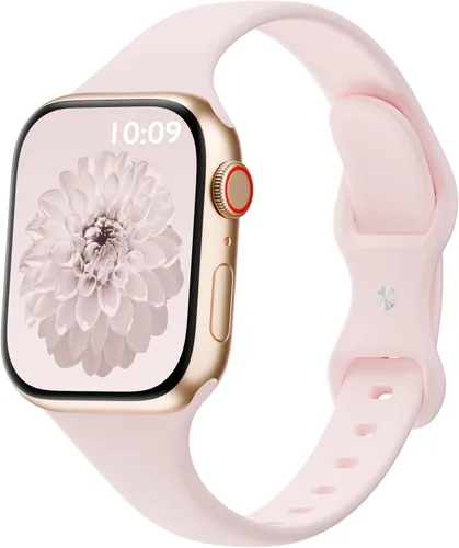 Miniatura 33 de Bandas delgadas de silicona deportivas compatibles con Apple Watch de 38mm 42mm 40mm 44mm 41mm 45mm 46mm 49mm, correa de repuesto delgada y estrecha