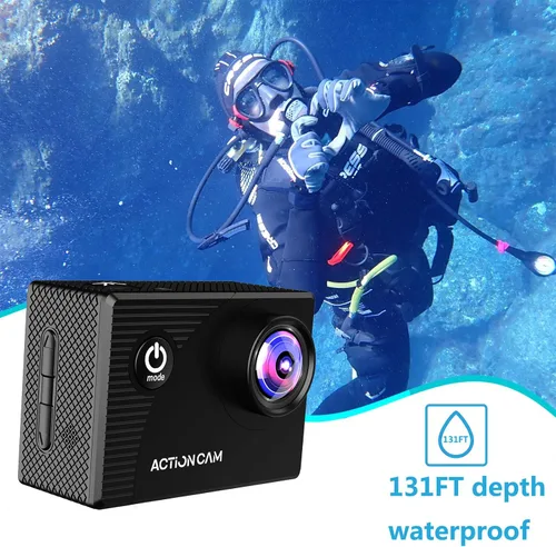 Miniatura 4 de Cámara de Acción 1080P Cámara Deportiva Tarjeta de Memoria de 32GB Cámara de Acción 4xZoom 131ft Impermeable Bajo el Agua con 2 X