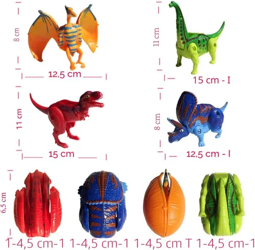 Miniatura 3 de Paquete de 4 Diferentes Huevos de Dinosaurio para Incubar, Juguetes para Niños de 3+ Años, Huevo Mágico que Eclosiona Juguetes de Dinosaurios