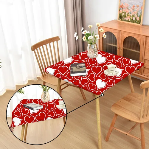 Miniatura 65 de Mantel ajustado blanco con elástico para mesas plegables de 48x48 pulgadas, manteles lavables y elásticos de elastano para mesas de cartas, manteles