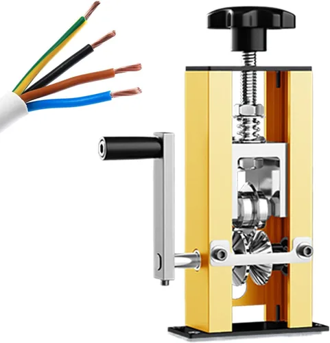 Máquina peladora de cables eléctrica - Máquina peladora manual 2 en 1 | Pelacables de cobre para cable de 0.039-0.984 in | Máquina pelacables Oro
