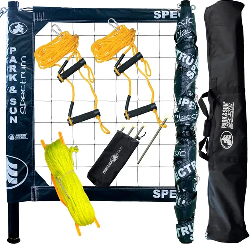 Miniatura 11 de Park & Sun Sports Spectrum Classic: Sistema de red de voleibol profesional ajustable para exteriores Azul denim