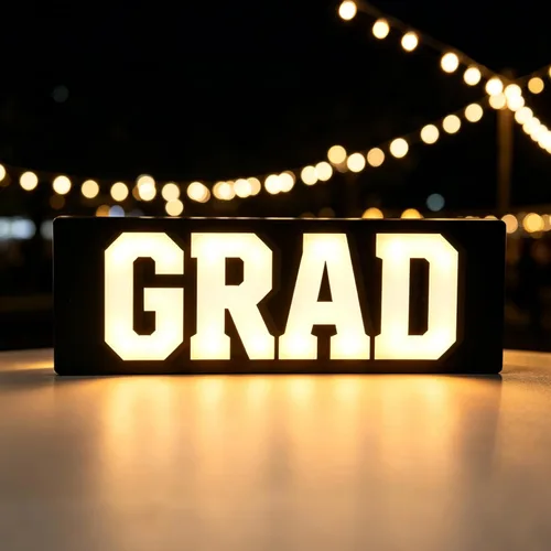 Miniatura 9 de Class of 2026 Graduation GRAD LED Sign Light, USB Powered Graduation Cap Night Light for 2026 Grad Party Decor, Bedroom, Desk, Graduation Gift