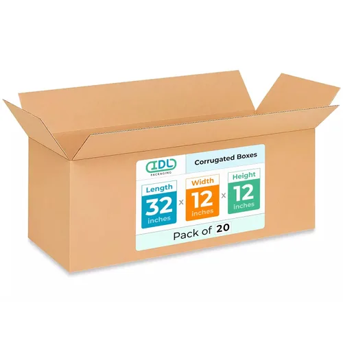 Miniatura 182 de IDL Packaging Paquete de 5 cajas de envío altas de 8 x 8 x 48 pulgadas, extra resistentes de 200 libras frente a caja regular, cajas de mudanza