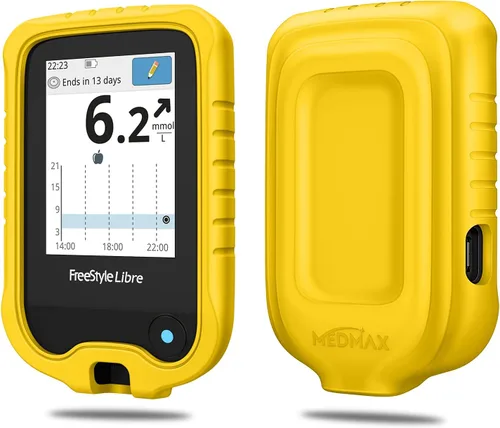 Miniatura 9 de MEDMAX Funda de silicona para Freestyle Libre 3 2/Libre Reader, ligera, a prueba de golpes, antideslizante, funda protectora de gel suave con bisel