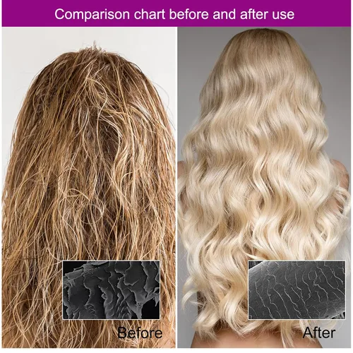 Miniatura 5 de Gorro térmico para microondas de acondicionamiento profundo para peinar y tratar el cabello al vapor, terapia de cuidado del cabello (morado)