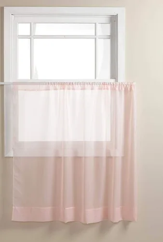 Miniatura 4 de Stylemaster Elegance Cenefa recta de gasa transparente, 60 x 14 pulgadas, color dorado
