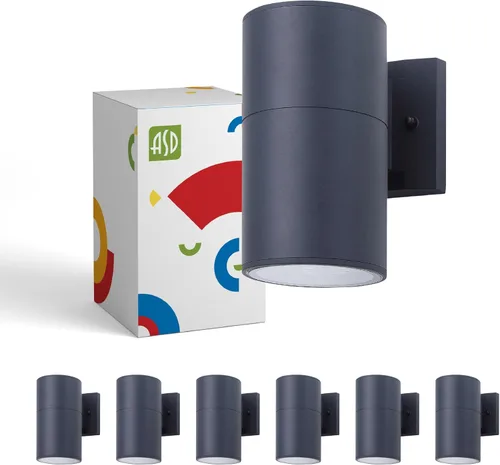 Miniatura 13 de ASD Lámpara de pared para exteriores de 1 luz Portalámparas E26 de 60W 120V ETL Luces cilíndricas hacia arriba y hacia abajo Aplique de pared