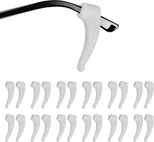 HARFINGTON Antideslizante para gafas con agarre de oreja de silicona, gancho elástico para las orejas, retenedor de gafas, puntas de templo,