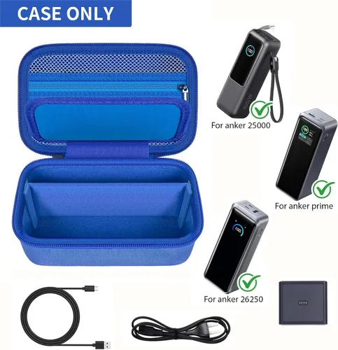 Miniatura 2 de Funda compatible con Anker Prime Power Bank 25000, 26250, 27650, 20100mAh y base de carga, soporte de viaje de almacenamiento para portátil Anker