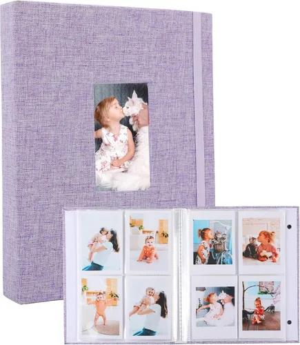 Miniatura 11 de Polaroid - Álbum de fotos, pequeño libro de imágenes con capacidad para 280 fotos, libro de recuerdos beige para imágenes de 2 x 3 pulgadas, álbum