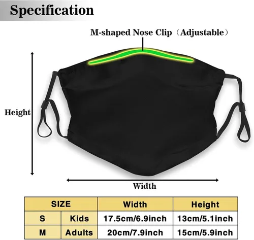 Miniatura 2 de Fashion Smile Gnome Rabbits Animal Mouth Face Mask 5 Layers Balaclava Reusable Masks For Adult Men Women Kids With 2 Filters