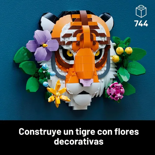 Miniatura 2 de LEGO Art The Fauna Collection - Tigre, juego de construcción para adultos a partir de 18 años, idea de regalo para el nuevo hogar o inauguración
