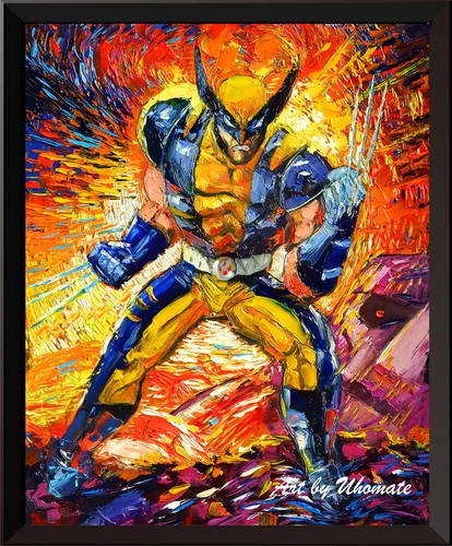 Miniatura 6 de Uhomate Pósteres de superhéroe X-Man Wolverine de Vincent Van Gogh, noche estrellada, póster para el hogar, lienzo para pared, decoración