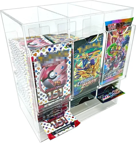 Dispensador de 3 ranuras compatible con Pokémon y otras tarjetas coleccionables | Se ajusta fácilmente a toda la caja de refuerzo | Sube de nivel tu