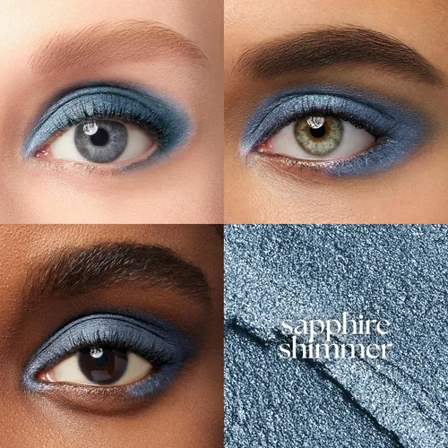 Miniatura 2 de Julep - Sombra de ojos 101 de crema a polvo, impermeable, en barra con smudger incorporado – tono zafiro brillante – sombra de ojos en crema azul 16