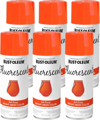 Miniatura 16 de Rust-Oleum 342568 – Pintura en aerosol fluorescente especial, 11 onzas, naranja Naranja fluorescente