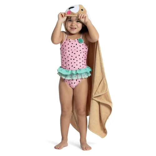 Miniatura 7 de Delta Children Toalla de baño con capucha para niños con bolsillos - Super suave y absorbente - Gran regalo para niños y niñas, Perro Marrón