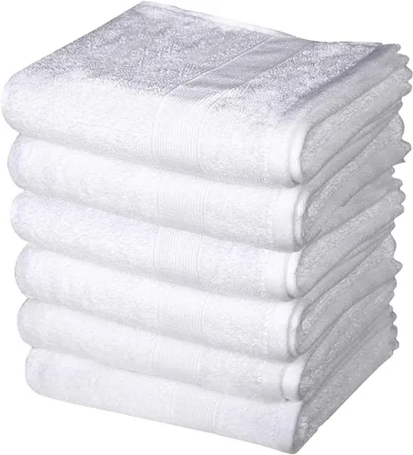 Miniatura 11 de RAJRANG - Toallas de mano para baño altamente absorbentes, ligeras y suaves, de algodón, color gris, paquete de 6, 28 x 16 pulgadas