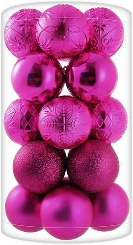 Miniatura 37 de 34 piezas Adornos de bola de Navidad azul bebé irrompibles de plástico para árbol de Navidad, decoraciones para fiesta de Navidad, oficina en casa