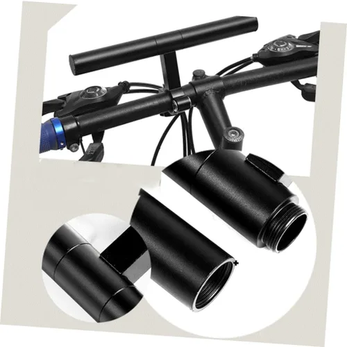 Miniatura 6 de KOMBIUDA 1 marco de extensión de manillar negro para soporte extensor de manillar de bicicleta para lámpara y antorcha, accesorio esencial