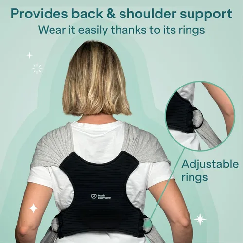 Miniatura 5 de Koala Babycare Portabebés Envolvente para Bebé, Fácil de Usar Como una Camiseta - Portabebés Original para Recién Nacido hasta Niño Pequeño - Gris