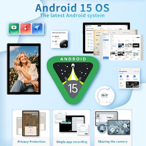 Miniatura 3 de Tablet Android 15 de 10 pulgadas con teclado - 24 GB (4+20) RAM+128 GB de ROM (expandible a 1TB), tabletas 2 en 1 con 8 núcleos, 7200 mAh, WiFi 5G