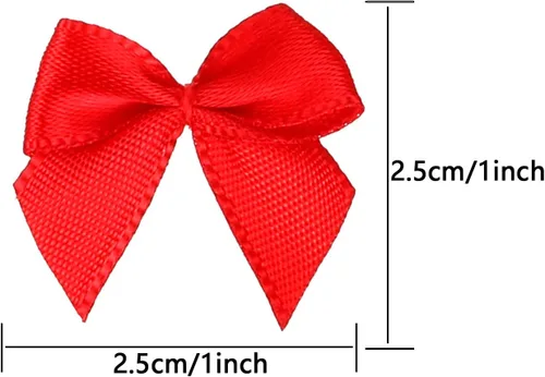 Miniatura 2 de WHQXFDZ 160 lazos de cinta de satén rojos para manualidades, lazos de Navidad para bodas, cumpleaños, árbol de Navidad, manualidades, decoración