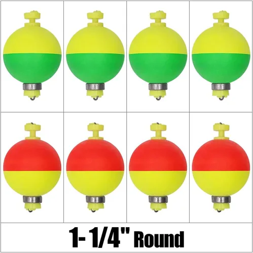 Miniatura 2 de XFISHMAN Kit de corchos de pesca con peso para pescar, flotador de espuma hecho a mano, 1 pulgada, 2 en 8-12 unidades Ronda 8 Pack