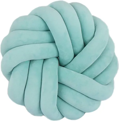 Miniatura 10 de Cyprinus Carpio Almohada creativa con nudo de bola de rosa, cojín de flor para sofá, almohada lumbar, decoración (rosa-C)