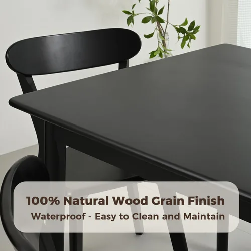 Miniatura 3 de DELAVIN Mesa de Comedor Grande de Madera Maciza de 70.8" para 6-8 Personas, Mesa de Cocina Rectangular de Roble Estilo Moderno de Mediados de Siglo