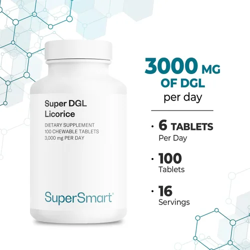 Miniatura 5 de Supersmart - DGL 3,000 mg por día - Salud intestinal - Extracto de raíz de regaliz para la salud gastrointestinal Sin OMG y sin gluten - 100