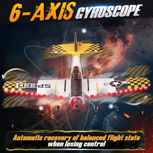Miniatura 4 de BEZGAR Avión RC, drones para niños, avión de control remoto de giroscopio de 6 ejes, helicóptero RC, fácil control para principiantes, juguetes