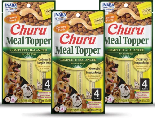 Miniatura 8 de INABA Churu - Decoración de comida para perros, completa y equilibrada, cremosa, para lamer puré para perros, tubo de 0.5 onzas, 20 tubos