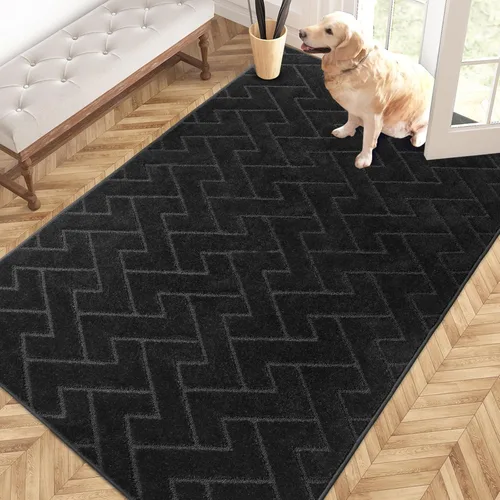 Miniatura 95 de PURRUGS Alfombra de fácil cuidado de 6 x 9 pies, antideslizante, lavable a máquina, tapete para puerta de perro, resistente a las manchas