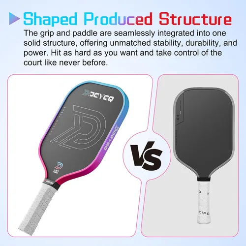 Miniatura 8 de DGYGQ Pickleball Paddles with Polypropylene Honeycomb Core, Increased Power for Ultimate Spin & Consistency Rojo y azul