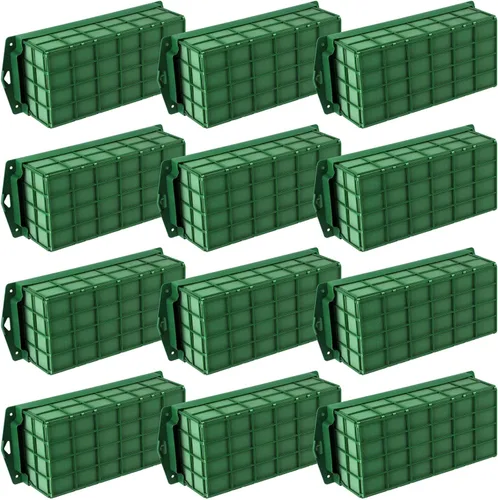 Miniatura 8 de Hahood Paquete de 2 jaulas rectangulares de espuma floral con arreglos florales de espuma floral para flores frescas, decoraciones de boda
