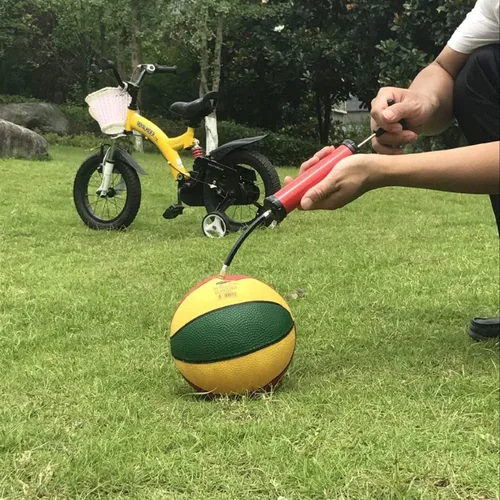 Miniatura 6 de DDUO Bomba de bola portátil, kit de inflador de bomba de aire con aguja, boquilla, manguera de extensión para baloncesto, fútbol, voleibol, rugby