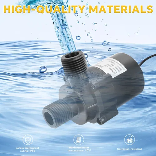 Miniatura 4 de Bomba de agua sumergible para batería Dewalt de 20 V, mini bomba de agua silenciosa sin escobillas, elevación máxima 8M 1100L/H para jardín, piscina