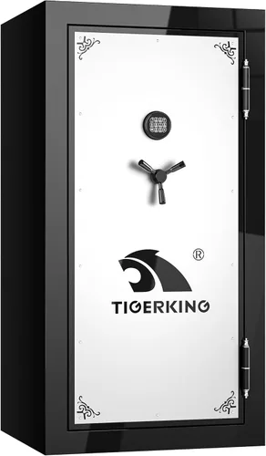 Miniatura 10 de TIGERKING Caja fuerte para armas para rifles y pistolas, protección contra incendios de 45 minutos y 1200 °F, 26 pistolas largas, gabinete