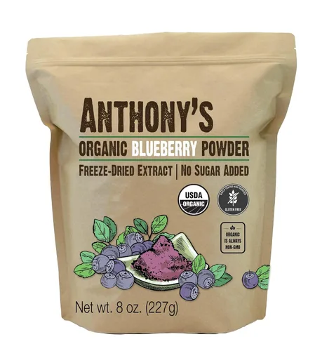 Anthony's Polvo orgánico de arándanos, 8 onzas, liofilizado, sin gluten, sin OMG