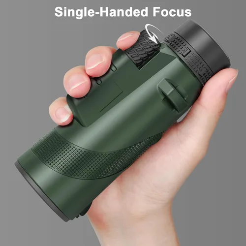 Miniatura 8 de Telescopio monocular portátil de 8 x 42 para adultos, monoculares compactos de alta potencia para observación de aves, senderismo, conciertos, viajes