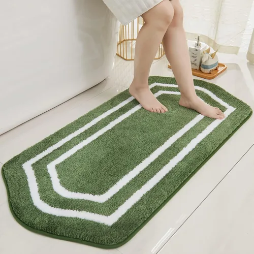 Miniatura 23 de COSY HOMEER Alfombras de Baño Extra Gruesas para Baño - Juegos de Alfombras Antideslizantes de Lino de Baño Suave Felpa 100% Poliéster Fuerte Sala