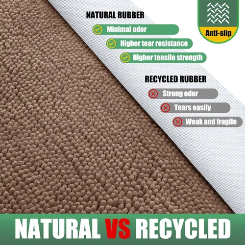 Miniatura 5 de IM HOME Felpudo absorbente de chenilla para exterior de 60" x 36", tapetes para puertas lavables y antideslizantes para perros, tapete de puerta