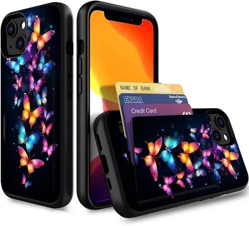 Miniatura 176 de Funda para iPhone Air, funda tipo cartera con ranura para tarjeta oculta, a prueba de golpes, TPU y PC, funda protectora de doble capa para iPhone