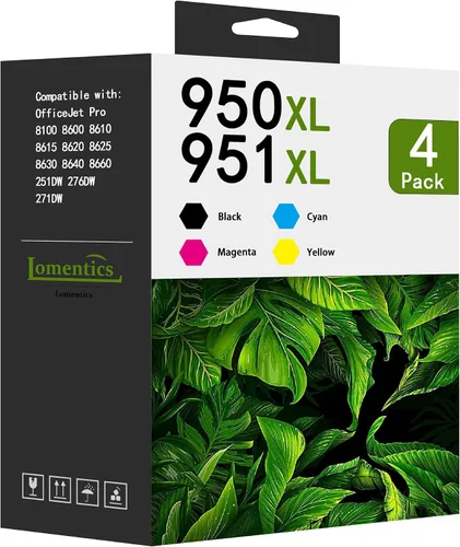 Paquete combinado de cartuchos de tinta 950XL y 951XL (BK/C/M/Y) - Repuesto para HP Ink 950 951 Combo Pack 950XL 951XL tinta de impresora compatible
