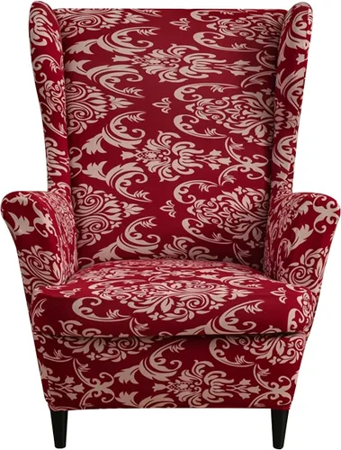 Miniatura 45 de Eco-Ancheng Funda para silla Wingback, 2 piezas, respaldo de ala, fundas de elastano para sillón con respaldo de ala, fundas para sillón con parte
