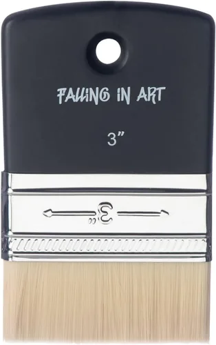 Miniatura 7 de Falling in Art 2 pinceles planos de paleta para pintura al óleo y acrílicas (1 pulgada, 2 pulgadas)